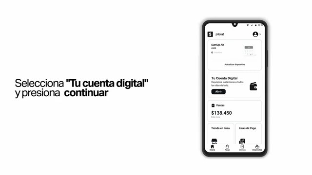 Opción para abrir la cuenta digital en la app