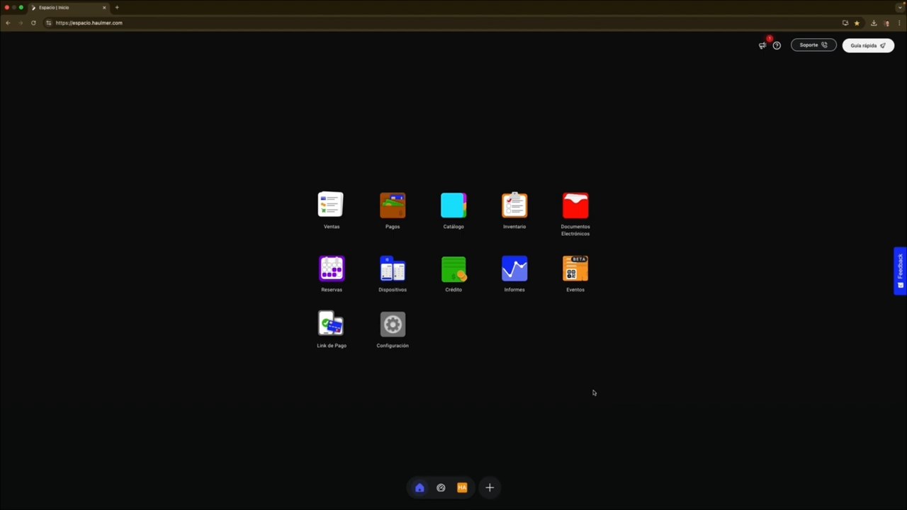 Ubicación del símbolo más en la parte inferior de la pantalla