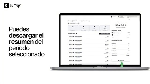 Botón de descarga para obtener el resumen del periodo